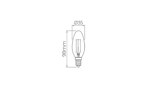PLAIN FILAMENT LED CANDLE