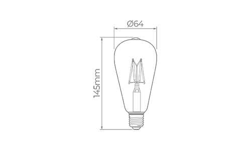 VINTAGE FILAMENT ST64 DIM