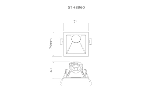 Square Angle 25° MR11