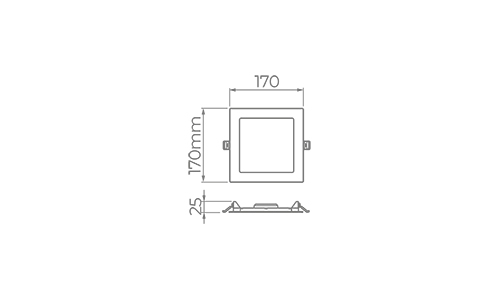 RECESSED MOUNTED PANEL ECO